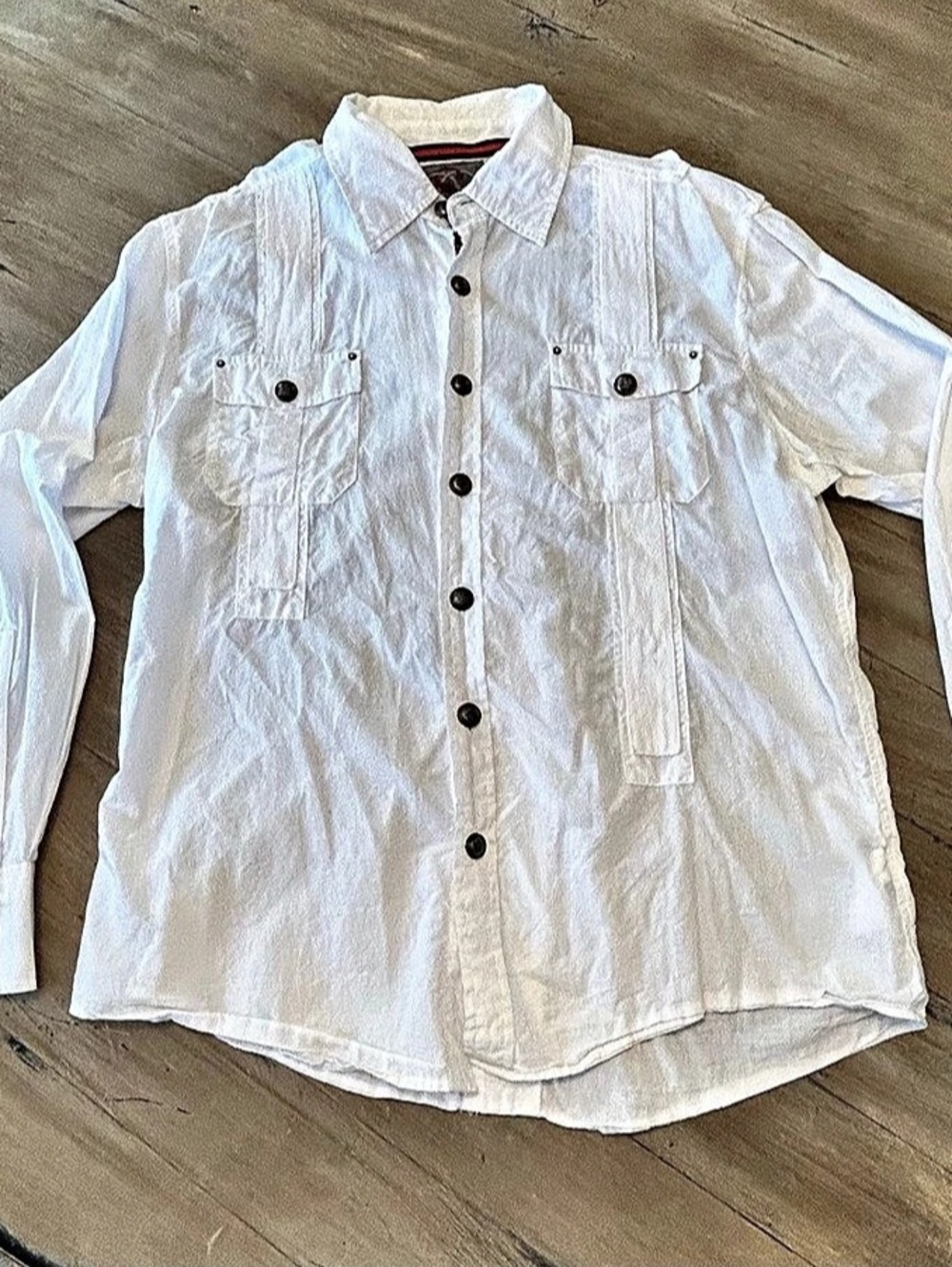 SOVEREIGN CODE Long Sleeve Button Down in White Size XXL